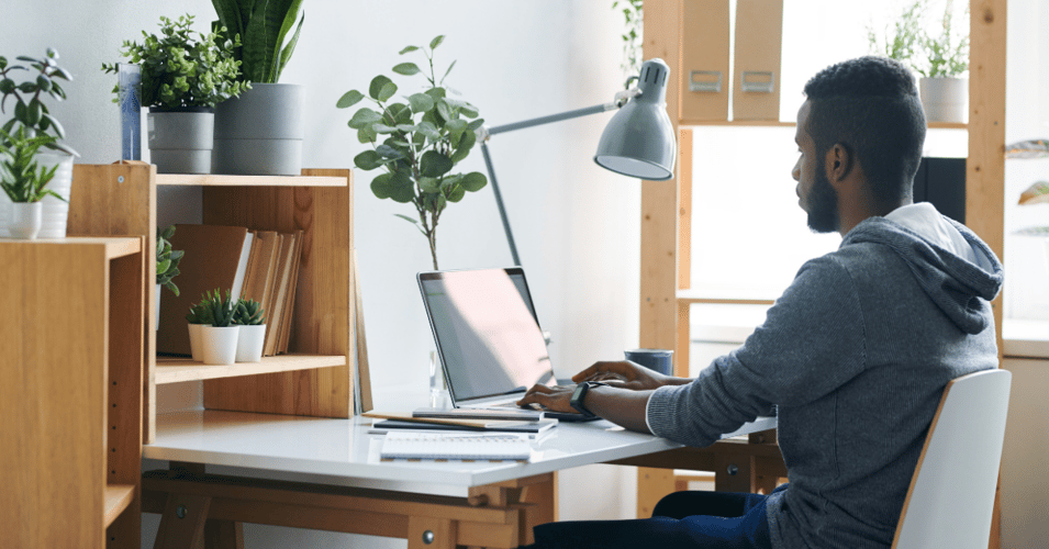 Worker at desk