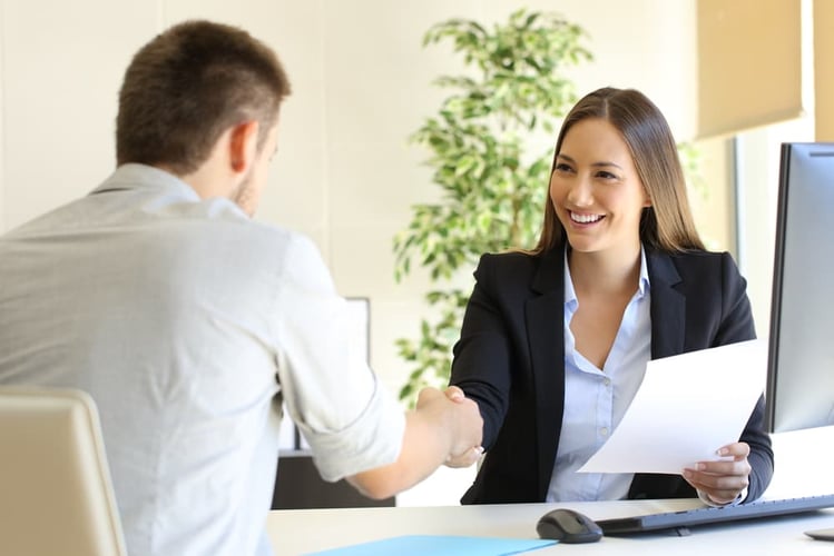 Professionals shaking hands